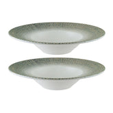 Sway dia.11" h:2.5" 14 oz. Round Decorated Vitrified Bowl (Set of 2)