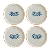 Viento dia.6.25" Round Decorated Vitrified Plate (Set of 4)