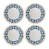 Viento dia.8.75" Round Decorated Vitrified Plate (Set of 4)