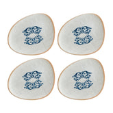 Bonna China Viento 7.5" x 6" Organic Decorated Porcelain Plate (Set of 4)