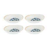 Bonna China Viento 4" x 3" x h:0.75" 1 oz. Organic Decorated Porcelain Bowl (Set of 4)