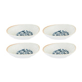 Viento 4" x 3" x h:0.75" 1 oz. Organic Decorated Vitrified Bowl (Set of 4)