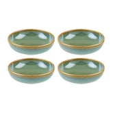 Bonna China Sage dia.4" h:0.75" 4 oz. Round Green Porcelain Bowl (Set of 4)