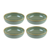 Bonna China Sage dia.5.5" h:2" 15 oz. Round Green Porcelain Bowl (Set of 4)
