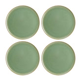Bonna China Sage dia.8.75" Round Green Porcelain Plate (Set of 4)