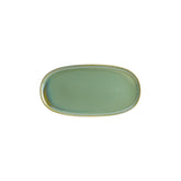 Sage 12" x 6.25" x h:0.75" Oval Green Vitrified Platter (1 each)