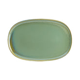Bonna China Sage 13" x 9" x h:0.75" Oval Green Porcelain Platter