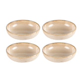 Bonna China Sand dia.4" h:0.75" 4 oz. Round Beige Porcelain Bowl (Set of 4)