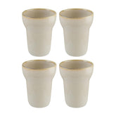 Sand dia.3.75" h:4.75" 12 oz. Round Beige Vitrified Mug (Set of 4)