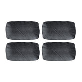 Bonna China Noir 6" x 3.25" Rectangular Black Porcelain Plate (Set of 4)