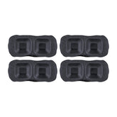 Bonna China Noir 8.75" x 4" Rectangular Black Porcelain Sectional Plate (Set of 4)