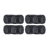 Shade 8.75" x 4" Rectangular Black Vitrified Sectional Plate (Set of 4)