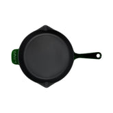 Turgla Cast Iron dia.11" h:2" Round Green Cast Iron Skillet