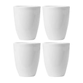 Santa Monica Round White Porcelain Mug dia.3" h:3.5" 8 oz. (Set of 4)