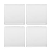 Santa Monica 6" x 6" Square White Porcelain Plate (Set of 4)