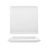 Porcelain Santa Monica 12.5" x 12.5" x h:1" Square White Porcelain Platter
