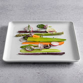 Santa Monica 12.5" x 12.5" x h:1" Square White Porcelain Platter (1 each)