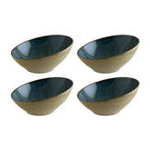 Sphere Ocean dia.6.5" h:3" 12 oz. Round Blue Vitrified Bowl (Set of 4)