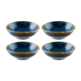 Bonna China Sapphire dia.6.5" h:2.25" 14 oz. Round Blue Porcelain Bowl (Set of 4)