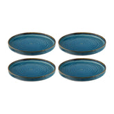 Sapphire dia.8.25" Round Blue Vitrified Plate (Set of 4)
