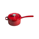 Turgla Cast Iron dia.6.75" h:5" Round Red Cast Iron Saucepan (1 each)