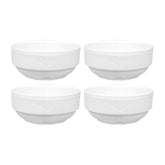 Saturn dia.4.75" h:2" 13 oz. Round White Porcelain Bowl (Set of 4)