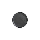 Amorf Notte 8.25" x 8.25" Organic Black Vitrified Plate (Set of 4)