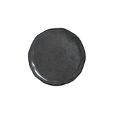 Amorf Notte 10.75" x 10.75" Organic Black Vitrified Plate (Set of 6)