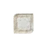 Antico 9" x 9" Square Brown Vitrified Plate (Set of 2)