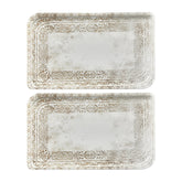 Antico 13.75" x 6.25" x h:0" Rectangular Brown Vitrified Platter (Set of 2)