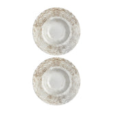 Antico dia.11" h:0" 16 oz. Round Brown Vitrified Deep Plate (Set of 2)
