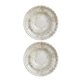 Antico dia.10.75" h:0" 17 oz. Round Brown Vitrified Deep Plate (Set of 2)