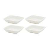 Gourmet 4" x 3.5" x h:0.5" 2 oz. Square Warm White Vitrified Bowl (Set of 4)
