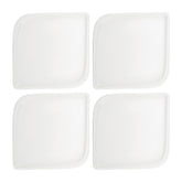 Gourmet 6" x 6" Square Warm White Vitrified Plate (Set of 4)