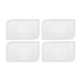 Gourmet 9.5" x 6" Rectangular Warm White Vitrified Plate (Set of 4)