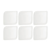 Gourmet 8.75" x 8.75" Square Warm White Vitrified Plate (Set of 6)