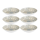 Azora dia.9" h:1.75" 34 oz. Round Decorated Vitrified Deep Plate (Set of 6)