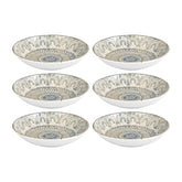 Azora dia.9.75" h:2" 44 oz. Round Decorated Vitrified Deep Plate (Set of 6)