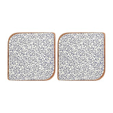 Edera 7.5" x 7.5" Square Blue Vitrified Plate (Set of 2)