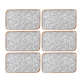 Edera 11.75" x 7" x h:0" Rectangular Blue Vitrified Platter (Set of 6)