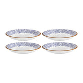 Edera dia.5" h:1" 5 oz. Round Blue Vitrified Deep Plate (Set of 4)