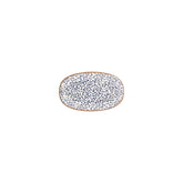 Edera 7.5" x 4.25" x h:1" Oval Blue Vitrified Platter (1 each)