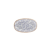 Edera 9.5" x 5.75" x h:1" Oval Blue Vitrified Platter (1 each)