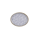 Edera 9.75" x 7.5" x h:1" Oval Blue Vitrified Platter (Set of 4)