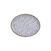 Edera 12.25" x 9.5" x h:1" Oval Blue Vitrified Platter (1 each)