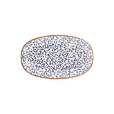 Edera 13.5" x 8" x h:0" Oval Blue Vitrified Platter (1 each)