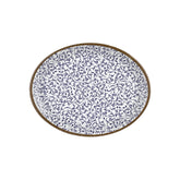 Edera 14.25" x 11" x h:1.25" Oval Blue Vitrified Platter (1 each)