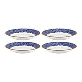 Edera Cobalt dia.4.25" h:1" 3 oz. Round Blue Vitrified Deep Plate (Set of 4)