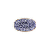 Edera Cobalt 9.5" x 5.75" x h:1" Oval Blue Vitrified Platter (1 each)