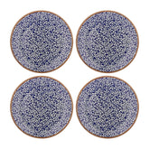 Edera Cobalt dia.10.75" Round Blue Vitrified Plate (Set of 4)